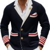 British Style Contrast Color Knitted Cardigan – Fast 24-Hour Shipping