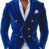 Men's Velvet Double-Breasted Casual Blazer – Fast 24-Hour Shipping