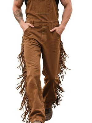 Men's Western Tassel Overalls - Fast 24-Hour Shipping