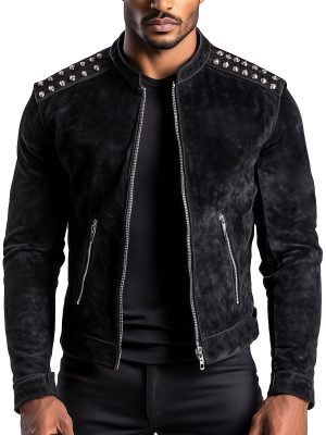 Black Suede Jacket for Men/Women – Stylish, Premium Quality with 24-Hour Fast Shipping
