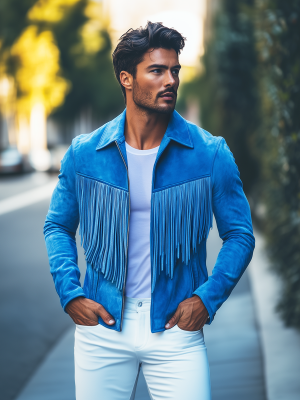 Stylish Fringed Suede Jacket for Women – Fast 24-Hour Shipping, Premium Leather Look