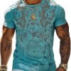 Retro Lace Short Sleeve T-Shirt – Breathable Cotton Tee with 24-Hour Fast Shipping