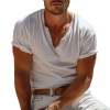 Men's Solid Henley Collar Short Sleeve T-Shirt – Fast 24-Hour Shipping | Casual Cotton Tee