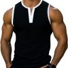 Men's V-Neck Contrast Color Tank Top – Fast 24-Hour Shipping