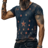 Men's Retro Star Universe Graphic T-Shirt - Casual Short Sleeve Round Neck Tee with 24-Hour Shipping