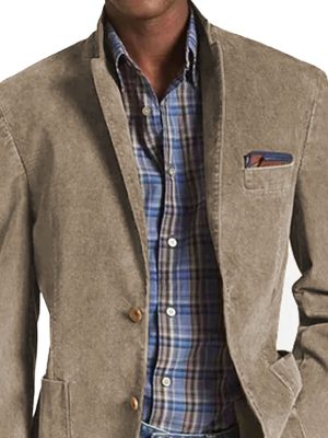 Retro Casual Blazer with 3 Pockets – Solid Color Lightweight Jacket, Ships in 24 Hours