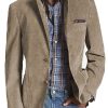 Retro Casual Blazer with 3 Pockets – Solid Color Lightweight Jacket, Ships in 24 Hours