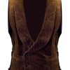 Vintage Corduroy Double-Breasted Vest – Classic Solid Color Waistcoat with 24-Hour Shipping