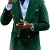 Retro Gold Velvet Blazer - Solid Color Double-Breasted Casual Jacket with 24-Hour Shipping