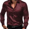 Men's Vintage Leopard Print Long Sleeve Button Down Shirt
