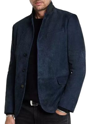 Men's Vintage Wool Blazer - Single Breasted Casual Jacket with 24-Hour Shipping
