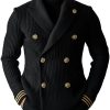 Business Double-Breasted Knit Cardigan for Men – Fast 24-Hour Shipping