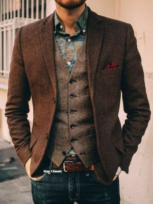 Retro Casual Blazer with 3 Pockets – Solid Color Lightweight Jacket, Ships in 24 Hours