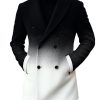 Stylish Gradient Double-Breasted Wool Coat for Men & Women – Fast 24-Hour Shipping