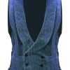 Vintage Corduroy Double-Breasted Vest – Classic Solid Color Men's/Women's Waistcoat with 24-Hour Shipping