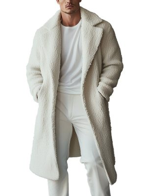 Sherpa Long Coat for Women – Casual Solid Color Warm Winter Coat with 24-Hour Fast Shipping