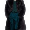 Men's Black Long Fur Coat – Elegant Warm Winter Overcoat with 24-Hour Shipping