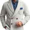 Men's Vintage Double-Breasted Knitted Cardigan – Casual Lapel Sweater with 24-Hour Shipping
