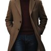 Casual Mid-Length Single-Breasted Coat with 3 Pockets – Fast 24-Hour Shipping