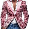 Leopard Print Velvet Blazer for Men & Women – Casual Lapel Jacket with 24-Hour Fast Shipping