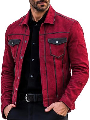 Vintage Suede Jacket with Multiple Pockets – Fast 24-Hour Shipping