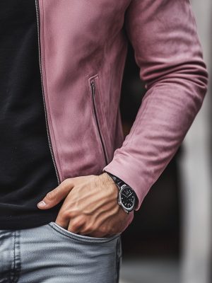 Trendy Suede Jacket with Zipper & Multi-Pockets – Fast 24-Hour Shipping