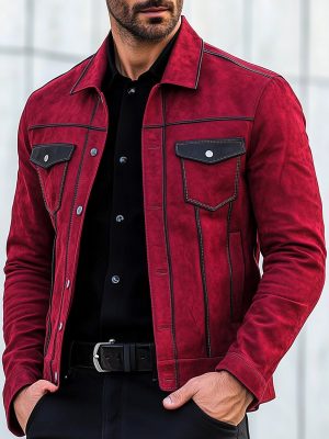 Vintage Suede Jacket with Multiple Pockets – Fast 24-Hour Shipping