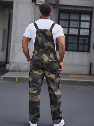 Retro Camouflage Overalls for Men & Women – Fast 24-Hour Shipping, Stylish Fashion Jumpsuit
