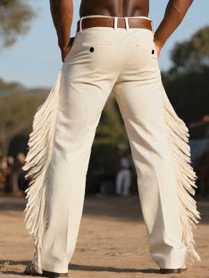 Stylish Western Tassel Trousers with 24-Hour Fast Shipping | Trendy Casual Pants for Women & Men