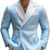 Men's Vintage Blue Blazer – Fast 24-Hour Shipping, Classic Fit Wool Blend Suit Jacket